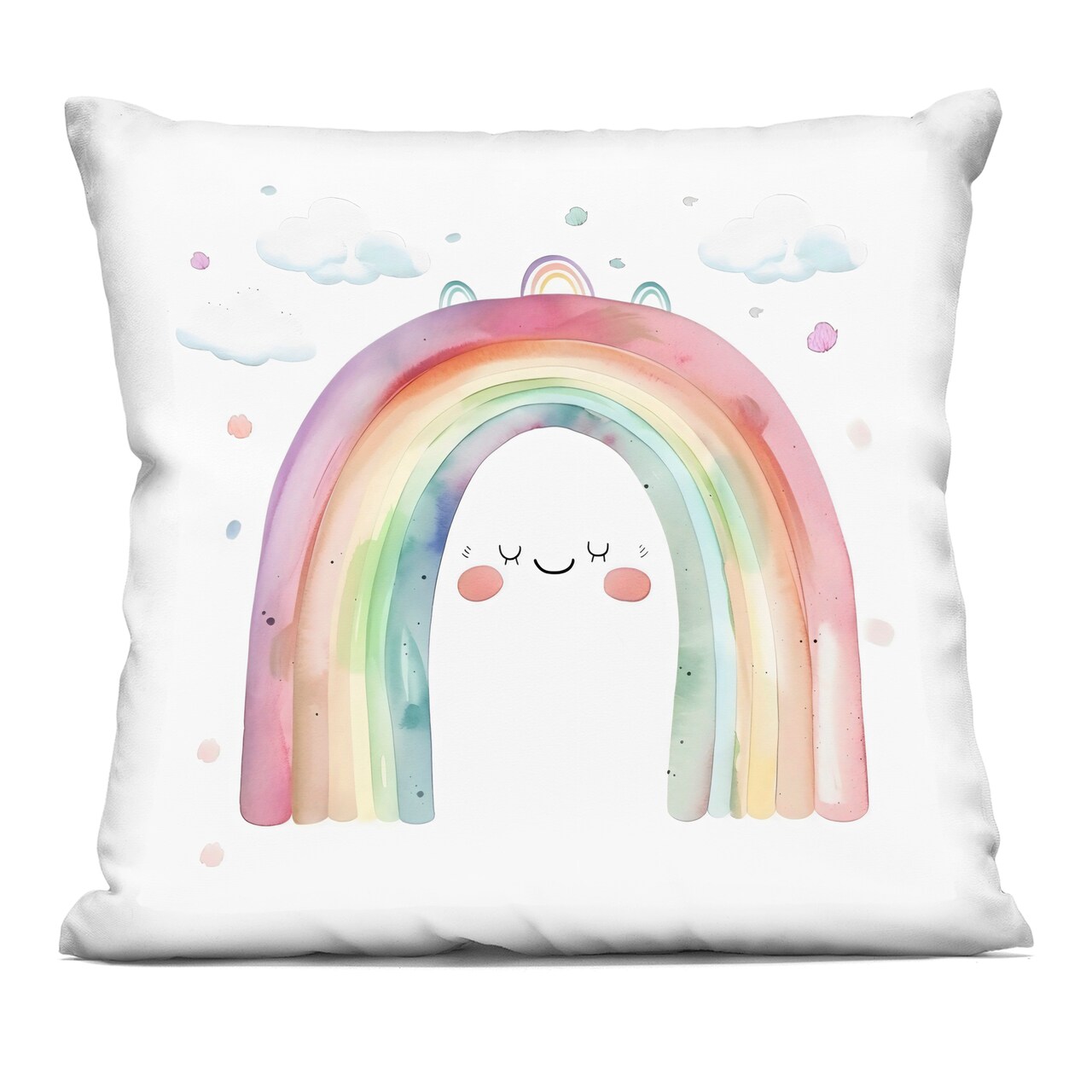 Stupell Industries Cute Smiling Rainbow Decorative Printed Throw Pillow, design by Creative Studio, 18 x 7 x 18